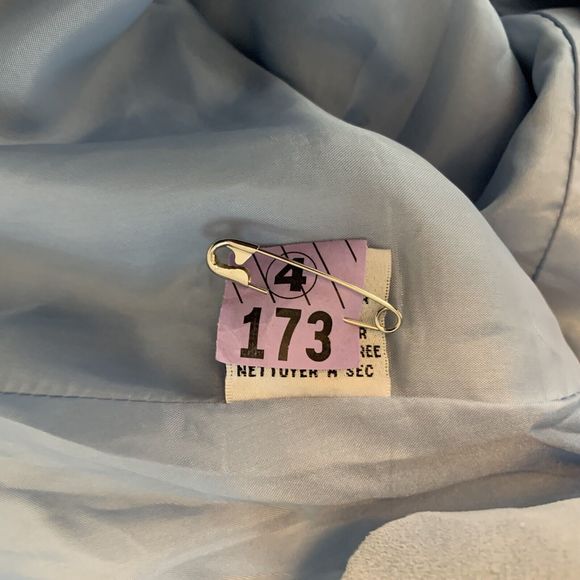 Talbots Suede Cloth Zip Front Jacket Blue Lined Shoulder Pads Size 20 - Picture 13 of 15